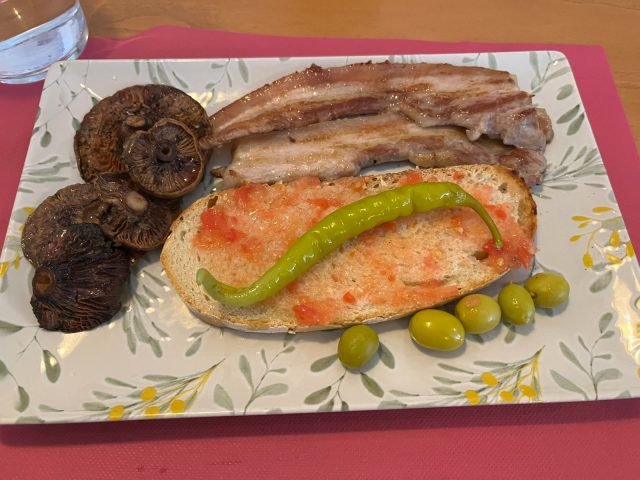 Pa amb oli amb xampinyons